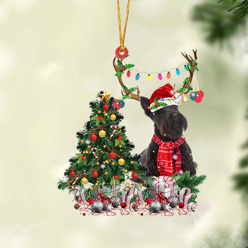Ornament- Scottish Terrier-Christmas Tree Gift Hanging Ornament, Happy Christmas Ornament, Car Ornament