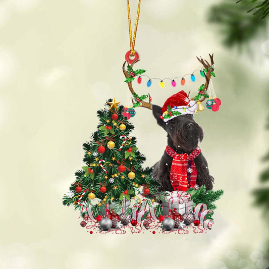Ornament- Scottish Terrier-Christmas Tree Gift Hanging Ornament, Happy Christmas Ornament, Car Ornament