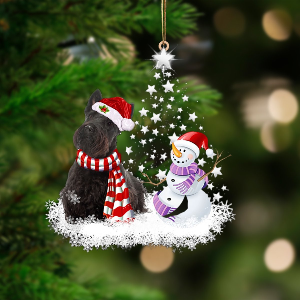 Scottish Terrier-Star Tree Hanging Ornament