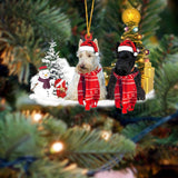 Godmerch- Ornament- Scottish Terrier Christmas Ornament Dog Ornament, Car Ornament, Christmas Ornament