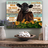 COW WALL ART - BREAK THE RULES Matte Canvas