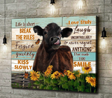COW WALL ART - BREAK THE RULES Matte Canvas