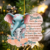 Ornament - Personalized Mom and Daughter Gift Ornament, Custom Shape Flat Ornament, Elephant Ornmaent Christmas, Home Decor