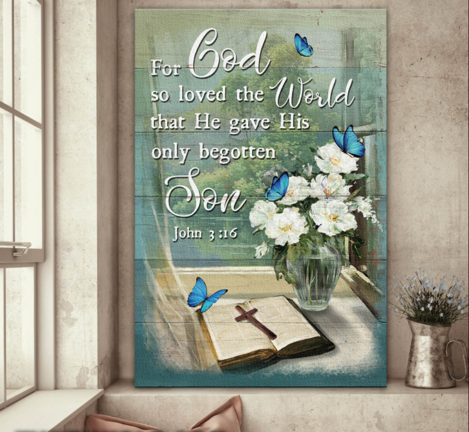 Jesus He Gave His Only Begotten Son - Matte Canvas