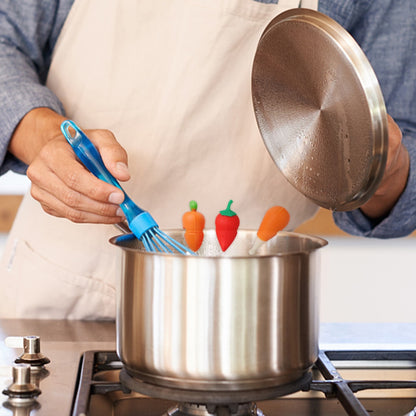 Silicone Pot Lid Holder and Spill Stopper - Heat- Resistant Kitchen Gadget
