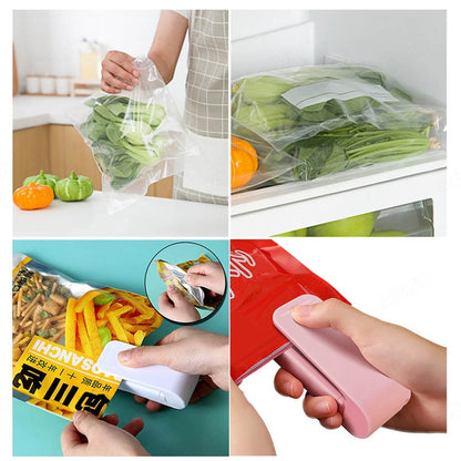 Mini Heat Bag Sealing Machine, Package Sealer Bags Thermal Plastic Food, Bag Closure Portable Sealer Packing, Kitchen Accessories