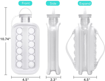 Creative Ice Hockey Ice Ball Maker - Portable Ice Maker in Bottle Shape with Unique Bubble Ice Cube Molds