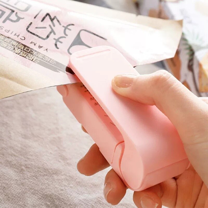 Mini Heat Bag Sealing Machine, Package Sealer Bags Thermal Plastic Food, Bag Closure Portable Sealer Packing, Kitchen Accessories