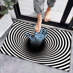 3D Horror Zombie In A Hole Halloween Doormat