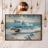 Sea Turtle So Many In The Sea Yet I Found You & You Found Me Canvas And Poster, Wall Decor Visual Art