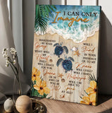 Sea turtle, Sandy beach, Ocean view, I can only imagine - Matte Canvas