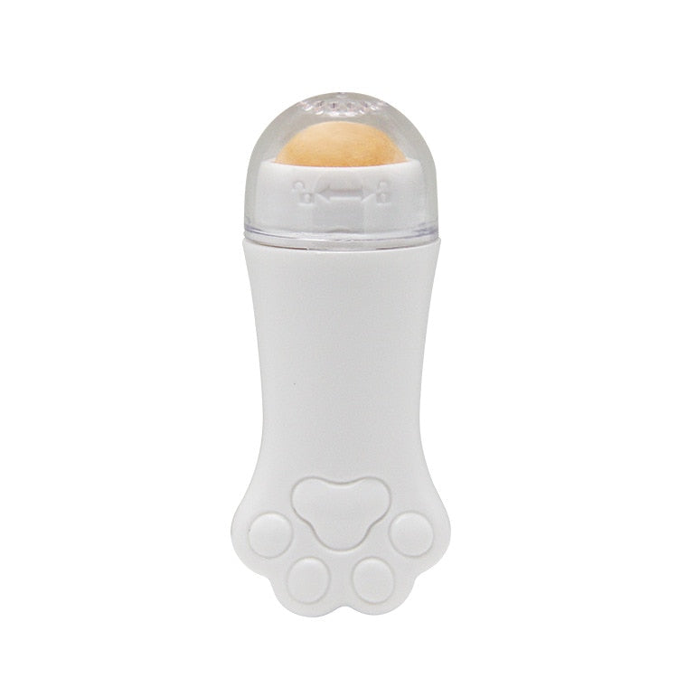 Portable Volcanic Roller Stone for Face Oil Absorption and Removal - Mini T-Zone Oil Remover and Skin Care Tool