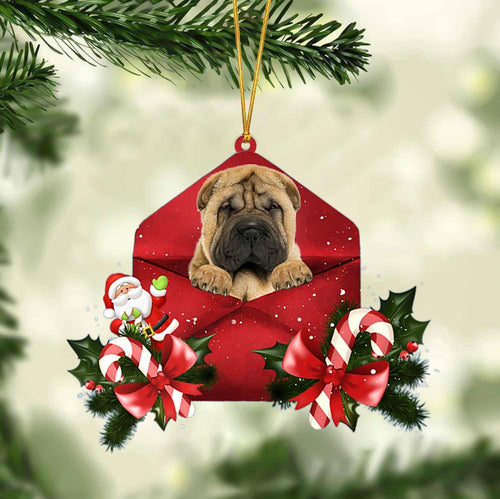 Shar Pei Christmas Letter Ornament Dog Christmas Decoration