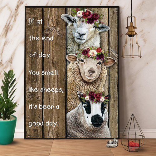 Sheep You Smell Like Sheeps It’S Been A Good Day Canvas And Poster, Wall Decor Visual Art