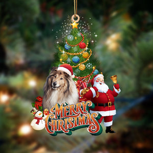 Ornament- Shetland Sheepdog-Christmas Tree&Dog Hanging Ornament, Happy Christmas Ornament, Car Ornament