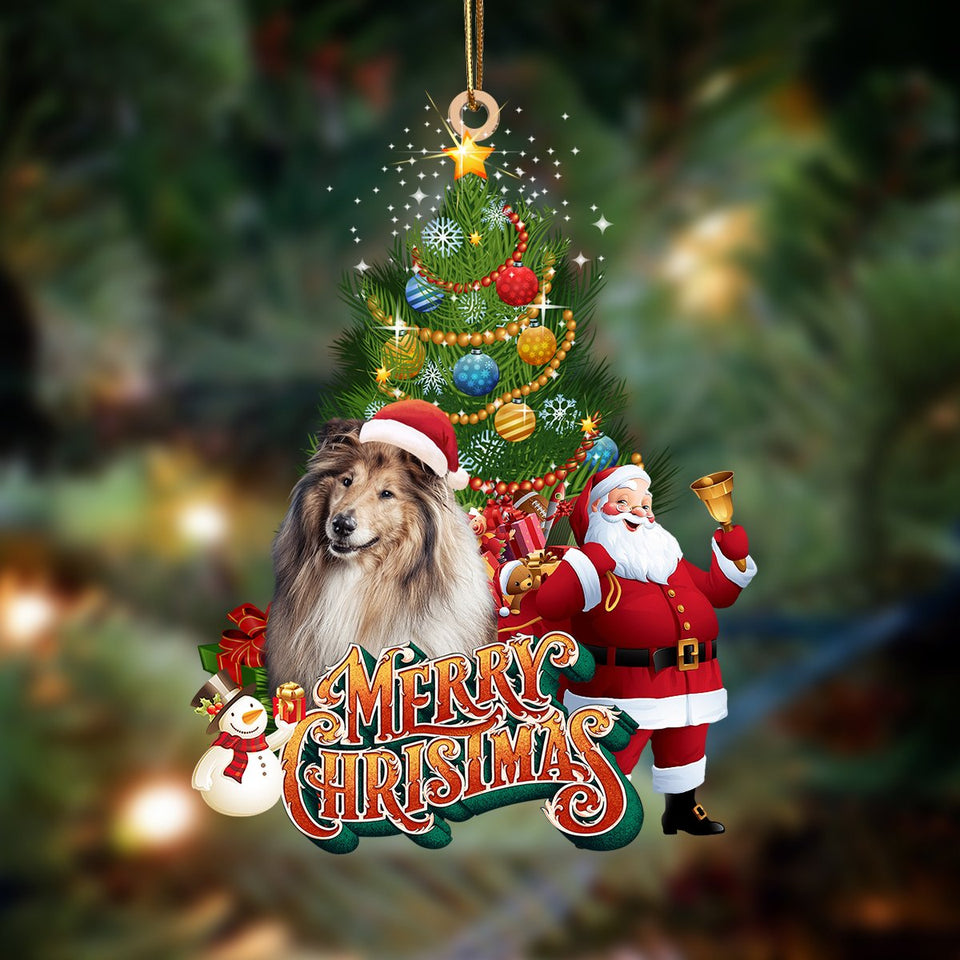 Ornament- Shetland Sheepdog-Christmas Tree&Dog Hanging Ornament, Happy Christmas Ornament, Car Ornament