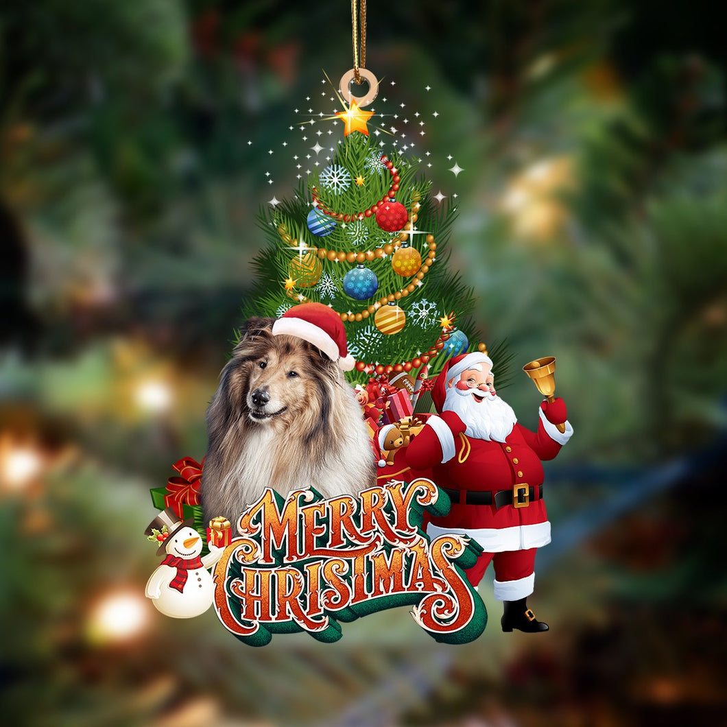 Ornament- Shetland Sheepdog-Christmas Tree&Dog Hanging Ornament, Happy Christmas Ornament, Car Ornament