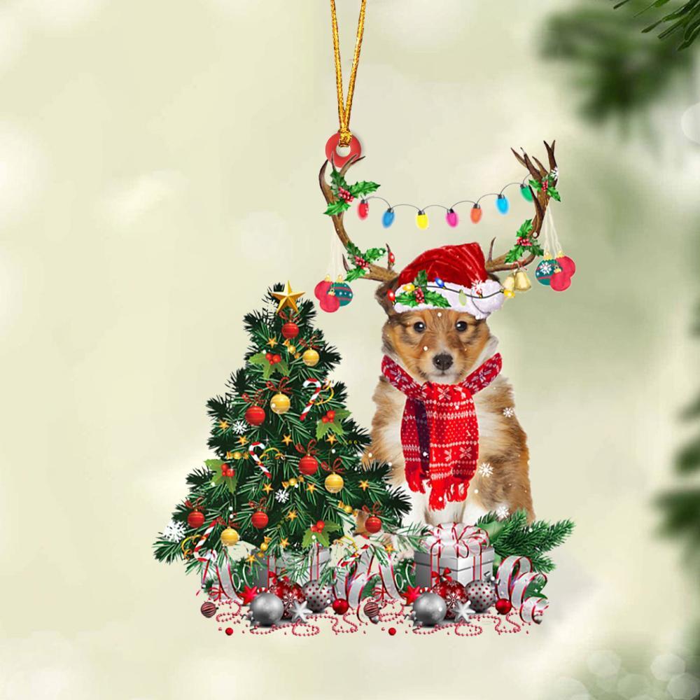 Shetland Sheepdog 2-Christmas Tree Gift Hanging Ornament