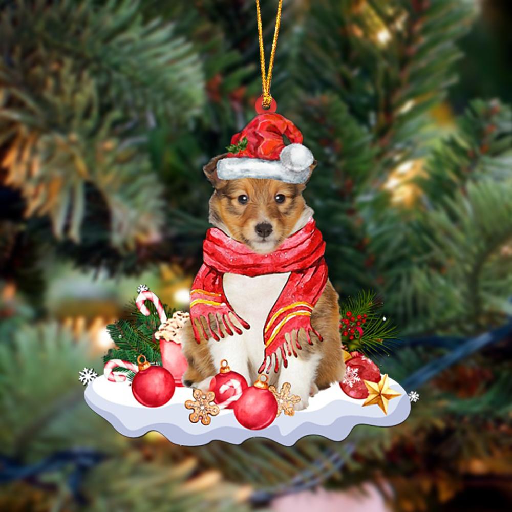 Ornament- Shetland Sheepdog 2-Better Christmas Hanging Ornament, Happy Christmas Ornament, Car Ornament