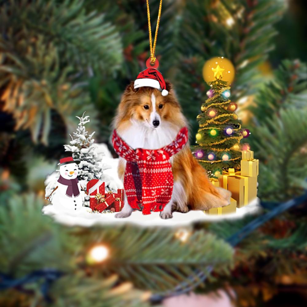 Shetland Sheepdog Christmas Ornament Christmas Tree Hanging Acrylic Ornament Gift