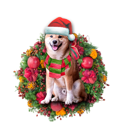 Godmerch- Ornament- Shiba Inu Christmas Ornament, Happy Christmas Ornament, Car Ornament