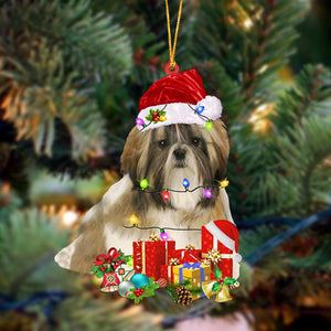 Godmerch- Ornament- Shih Tzu 1-Dog Be Christmas Tree Hanging Ornament, Happy Christmas Ornament, Car Ornament