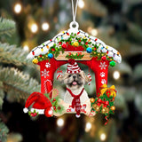 Godmerch- Ornament- Shih Tzu 2-Christmas House Two Sided Ornament, Happy Christmas Ornament, Car Ornament