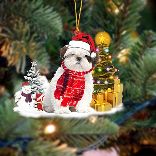 Godmerch- Ornament- Shih Tzu Christmas Ornament Dog Ornament, Car Ornament, Christmas Ornament