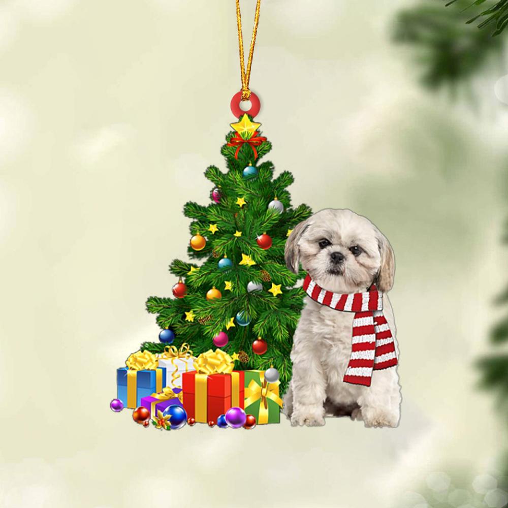 Godmerch- Ornament- Shih Tzu-Christmas Star Hanging Ornament, Happy Christmas Ornament, Car Ornament