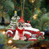 Godmerch- Ornament- Shih Tzus-Christmas Car Two Sided Ornament, Happy Christmas Ornament, Car Ornament