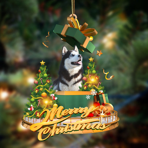 Ornament- Siberian Husky-Christmas Gifts&dogs Hanging Ornament, Happy Christmas Ornament, Car Ornament
