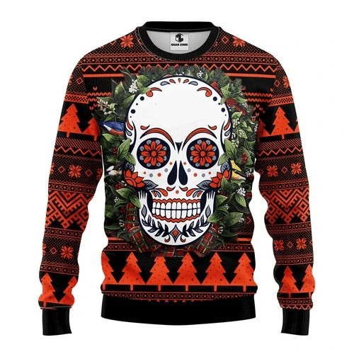 Skull Ugly Christmas Sweater 
