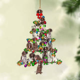 Ornament- Small Munsterlander-Christmas Tree Lights-Two Sided Ornament, Christmas Ornament, Car Ornament