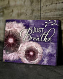 Dandelion just breath purple background Jesus - Matte Canvas