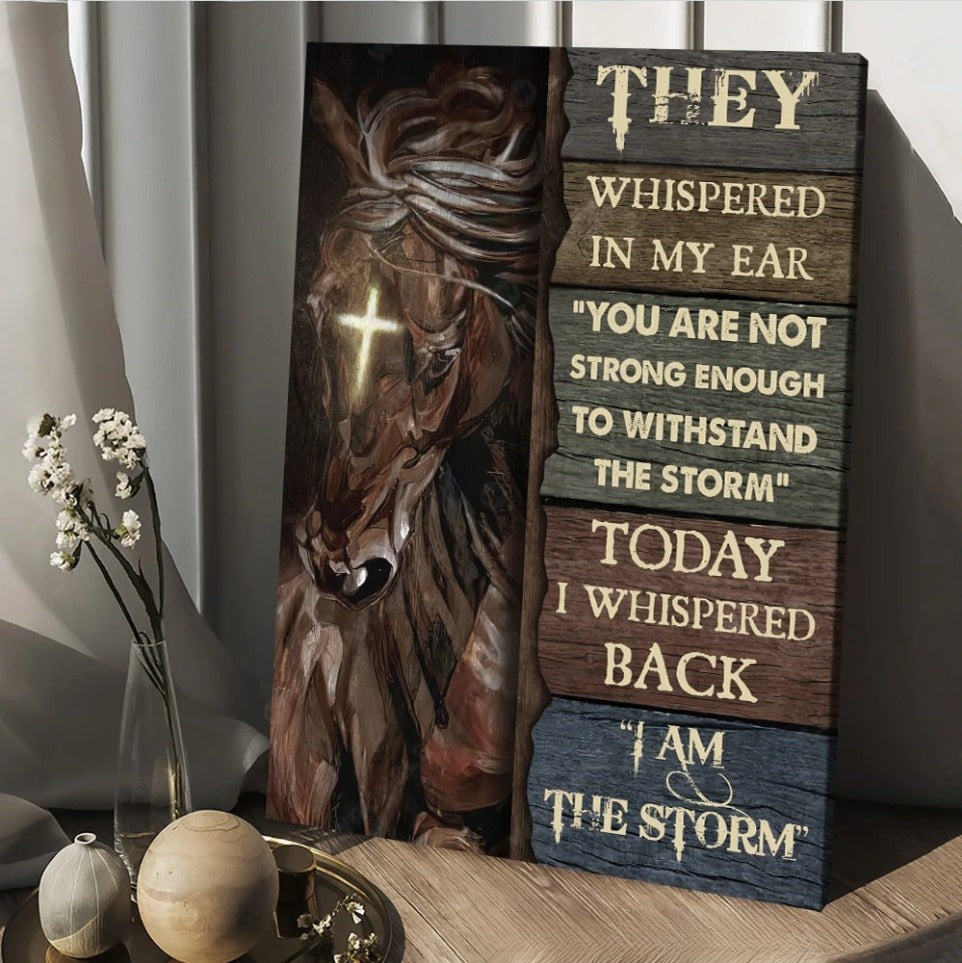 Watercolor Horse You're Not Strong Enough To Withstand The Storm - Matte Canvas