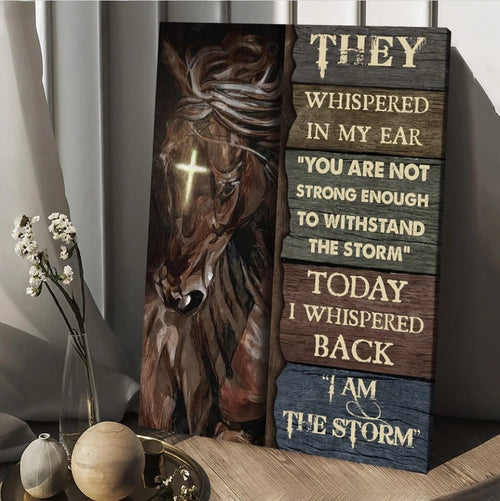 Watercolor Horse You're Not Strong Enough To Withstand The Storm - Matte Canvas