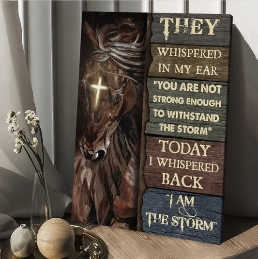 Watercolor Horse You're Not Strong Enough To Withstand The Storm - Matte Canvas