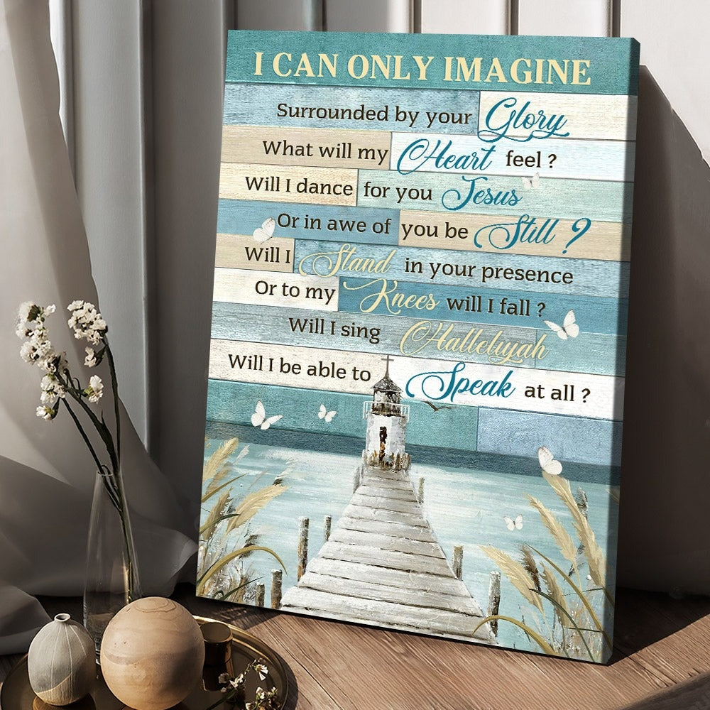 Church painting By the river I can only imagine - Matte Canvas
