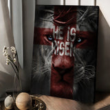 Knight of God, Lion of Judah, He is risen - Matte Canvas