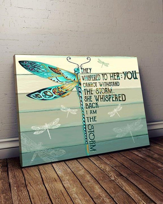 Vintage Dragonflies They Whispered To Her You Cannot Withstand The Storm - Matte Canvas