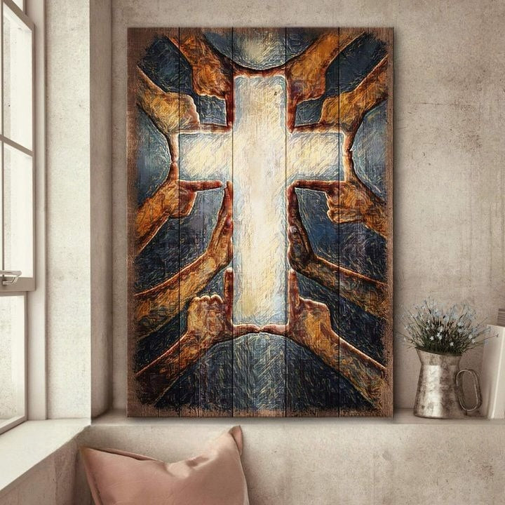 Jesus, God, Lion of Judah, Cross - Matte Canvas