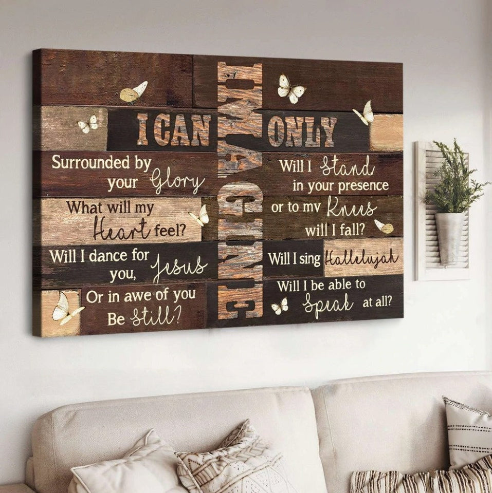 Butterfly Vintage picture I can only imagine - Matte Canvas