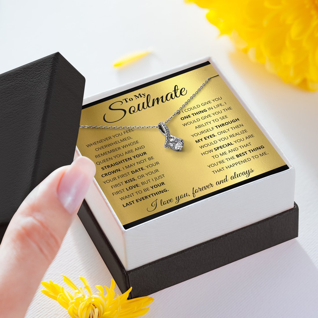 To My Soulmate Necklace - You're The Best Thing Alluring Beauty Necklace