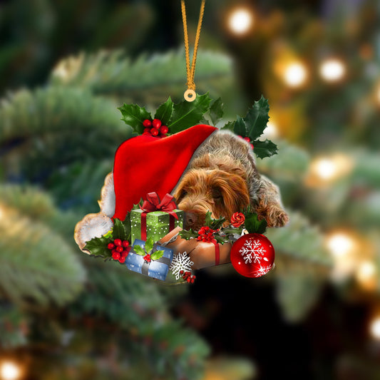 Spinone Italiano-Sleeping In Hat Two Sides Ornament Dog Sleeping Ornament