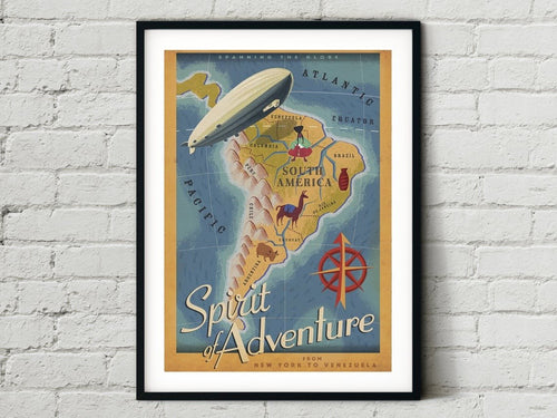 Spirit of Adventure South America Travel Canvas And Poster, Canvas Painting, Wall Decor Visual Art