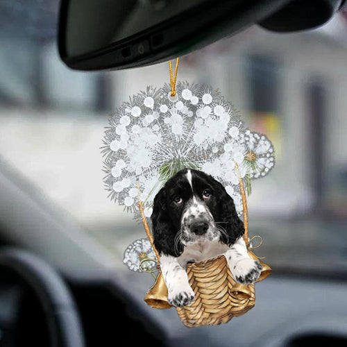 Springer Spaniel-Dandelion-Two Sided Ornament