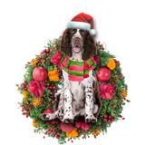 Godmerch- Ornament- Springer Spaniel Christmas Ornament, Happy Christmas Ornament, Car Ornament