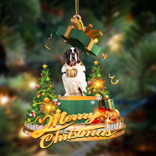 St Bernard-Christmas Gifts&Dogs Hanging Ornament