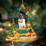 Godmerch- Ornament- St Bernard-Christmas Gifts&dogs Hanging Ornament, Happy Christmas Ornament, Car Ornament