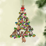 Staffordshire Bull Terrier-Christmas Tree Lights-Two Sided Ornament, Christmas Ornament, Car Ornament